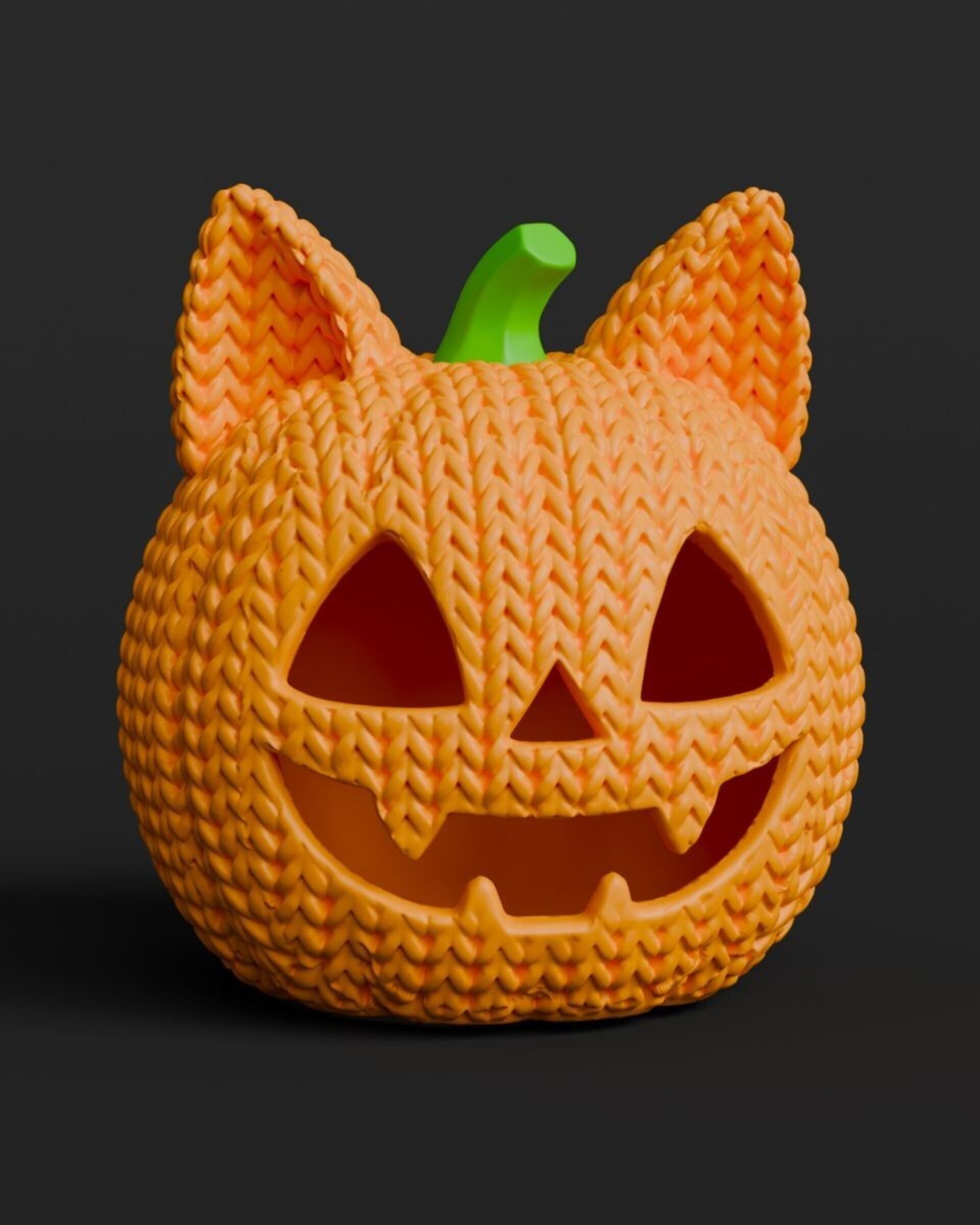 Figuras Halloween con aspecto de tejido con lana - 1