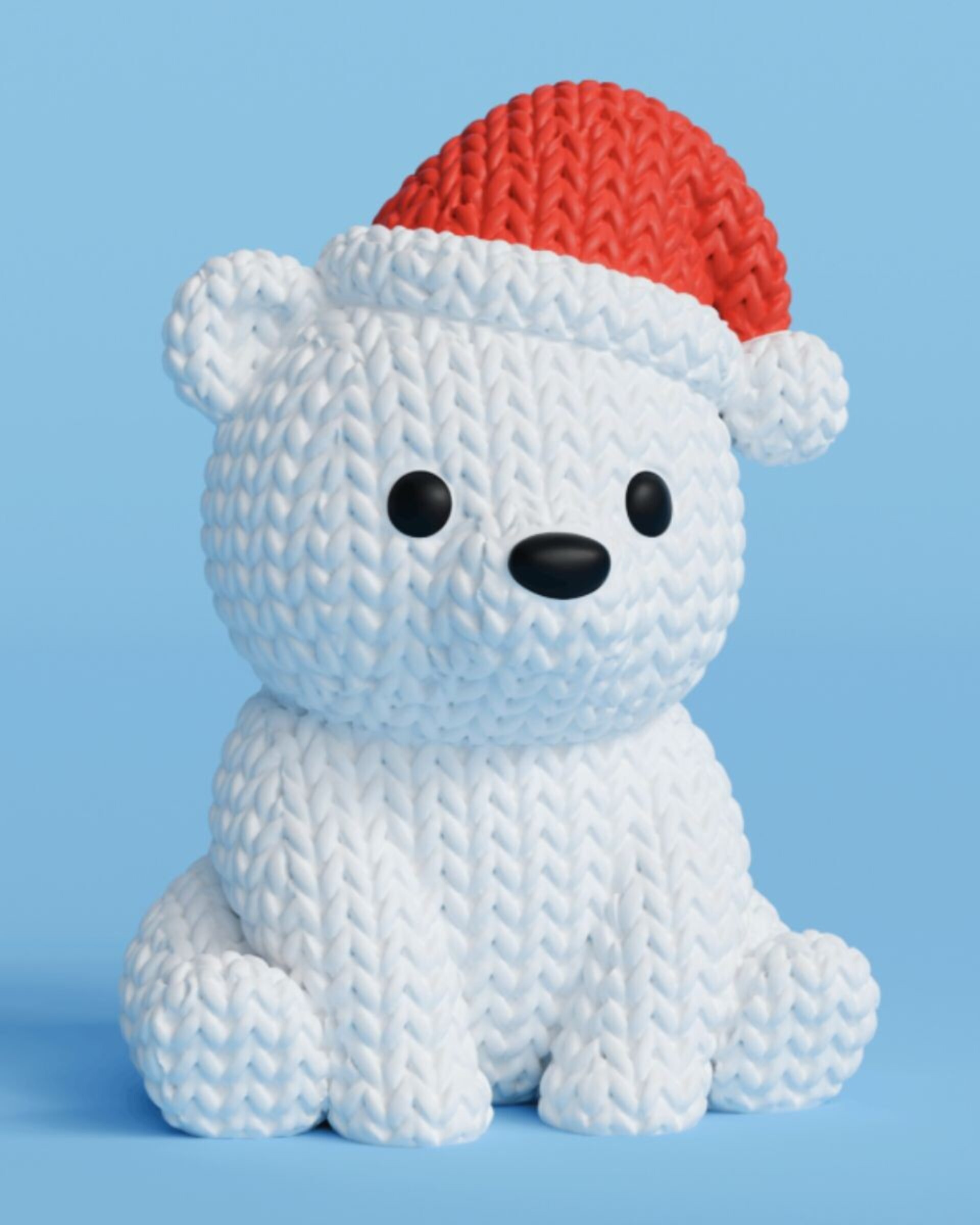 Figuras Navideñas con aspecto de tejido con lana - 9