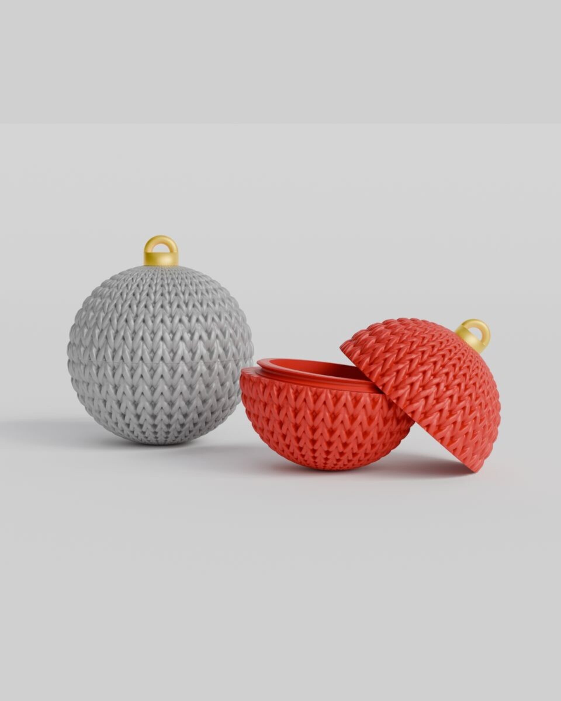 Figuras Navideñas con aspecto de tejido con lana - 6